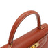 HERMES KELLY 28 SELLIER BRIQUE BOX CALF HAND SHOULDER BAG 1992 CIRCLE V GOLD HARDWARE 90335477