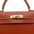 HERMES KELLY 28 SELLIER BRIQUE BOX CALF HAND SHOULDER BAG 1992 CIRCLE V GOLD HARDWARE 90335477