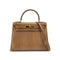 HERMES KELLY 28 SELLIER BROWN LIZARD HAND SHOULDER BAG 1995 CIRCLE Y GOLD HARDWARE 90325605
