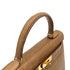 HERMES KELLY 28 SELLIER BROWN LIZARD HAND SHOULDER BAG 1995 CIRCLE Y GOLD HARDWARE 90325605