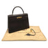 HERMES KELLY 28 SELLIER CHOCOLAT BOXCALF HAND BAG 1977 CIRCLE G GOLD HARDWRE 90329202