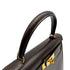 HERMES KELLY 28 SELLIER CHOCOLAT BOXCALF HAND BAG 1977 CIRCLE G GOLD HARDWRE 90329202