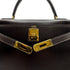 HERMES KELLY 28 SELLIER CHOCOLAT BOXCALF HAND BAG 1977 CIRCLE G GOLD HARDWRE 90329202