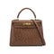 HERMES KELLY 28 SELLIER ETRUSQUE OSTRICH HAND SHOULDER BAG 1998 SQUARE B GOLD HARDWARE 90326720