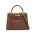 HERMES KELLY 28 SELLIER ETRUSQUE OSTRICH HAND SHOULDER BAG 1998 SQUARE B GOLD HARDWARE 90326720
