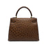 HERMES KELLY 28 SELLIER ETRUSQUE OSTRICH HAND SHOULDER BAG 1998 SQUARE B GOLD HARDWARE 90326720