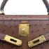 HERMES KELLY 28 SELLIER ETRUSQUE OSTRICH HAND SHOULDER BAG 1998 SQUARE B GOLD HARDWARE 90326720