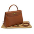 HERMES KELLY 28 SELLIER GOLD COUCHEVEL HAND SHOULDER BAG 1989 CIRCLE S GOLD HARDWARE 90340153