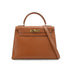 HERMES KELLY 28 SELLIER GOLD COUCHEVEL HAND SHOULDER BAG 1989 CIRCLE S GOLD HARDWARE 90340153