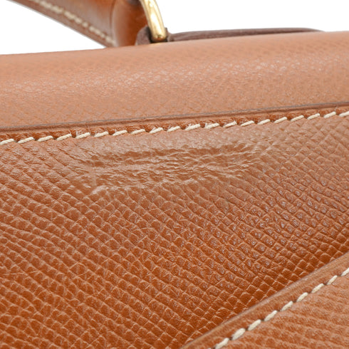 HERMES KELLY 28 SELLIER GOLD COUCHEVEL HAND SHOULDER BAG 1989 CIRCLE S GOLD HARDWARE 90340153