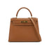 HERMES KELLY 28 SELLIER GOLD COUCHEVEL HAND SHOULDER BAG 1996 CIRCLE Z GOLD HARDWARE 90328920