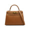HERMES KELLY 28 SELLIER GOLD COURCHEVEL HAND SHOULDER BAG 1998 SQUARE B GOLD HARDWARE 90331393