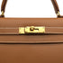 HERMES KELLY 28 SELLIER GOLD COURCHEVEL HAND SHOULDER BAG 1998 SQUARE B GOLD HARDWARE 90331393