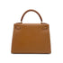 HERMES KELLY 28 SELLIER GOLD COURCHEVEL HAND SHOULDER BAG 1998 SQUARE B GOLD HARDWARE 90327387