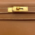 HERMES KELLY 28 SELLIER GOLD COURCHEVEL HAND SHOULDER BAG 1998 SQUARE B GOLD HARDWARE 90327387
