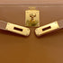 HERMES KELLY 28 SELLIER GOLD COURCHEVEL HAND SHOULDER BAG 1998 SQUARE B GOLD HARDWARE 90327387
