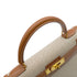 HERMES KELLY 28 SELLIER GOLD TOILE H COUCHEVEL HAND SHOULDER BAG 1994 CIRCLE X GOLD HARDWARE 90344568