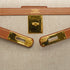 HERMES KELLY 28 SELLIER GOLD TOILE H COUCHEVEL HAND SHOULDER BAG 1994 CIRCLE X GOLD HARDWARE 90344568