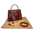 HERMES KELLY 28 SELLIER MIEL CROCODILE ALLIGATOR HAND SHOULDER BAG 1992 CIRCLE V GOLD HARDWARE 90325601