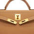HERMES KELLY 28 SELLIER NATUREL COURCHEVEL HAND SHOULDER BAG 1998 SQUARE B GOLD HARDWARE 90335774