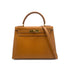 HERMES KELLY 28 SELLIER NATUREL PIGSKIN HAND SHOULDER BAG 1992 CIRCLE V GOLD HARDWARE 90318216