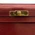 HERMES KELLY 28 SELLIER ROUGE H BOXCALF HAND SHOULDER BAG 2002 SQUARE F GOLD HARDWARE 90324446