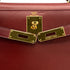 HERMES KELLY 28 SELLIER ROUGE H BOXCALF HAND SHOULDER BAG 2002 SQUARE F GOLD HARDWARE 90324446