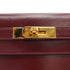 HERMES KELLY 28 SELLIER ROUGE H BOX CALF HAND BAG 1988 CIRCLE R GOLD HARDWARE 90335832