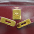HERMES KELLY 28 SELLIER ROUGE H BOX CALF HAND BAG 1988 CIRCLE R GOLD HARDWARE 90335832