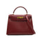 HERMES KELLY 28 SELLIER ROUGE H BOX CALF HAND SHOULDER BAG 1992 CIRCLE V GOLD HARDWARE 90335782