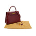 HERMES KELLY 28 SELLIER ROUGE H BOX CALF HAND SHOULDER BAG 1993 CIRCLE W GOLD HARDWARE 90342564