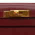 HERMES KELLY 28 SELLIER ROUGE H BOX CALF HAND SHOULDER BAG 1993 CIRCLE W GOLD HARDWARE 90342564