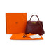 HERMES KELLY 28 SELLIER ROUGE H BOX CALF HAND SHOULDER BAG 2002 SQUARE F GOLD HARDWARE 90345062