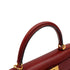 HERMES KELLY 28 SELLIER ROUGE H BOX CALF HAND SHOULDER BAG 2002 SQUARE F GOLD HARDWARE 90345062