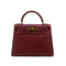 HERMES KELLY 28 SELLIER ROUGE H COUCHEVEL HAND BAG 1990 CIRCLE T GOLD HARDWARE 90317623