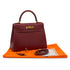 HERMES KELLY 28 SELLIER ROUGE H VEAU CHAMONIX HAND SHOULDER BAG 2006 SQUARE J GOLD HARDWARE 90332440