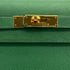 HERMES KELLY 28 SELLIER VERT COUCHEVEL HAND BAG 1995 CIRCLE Y GOLD HARDWARE 90326189