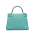 HERMES KELLY 28 VERSO RETOURNE BLUE ATOLL BLEU CANARD EVERCOLOR HAND SHOULDER BAG 2020 Y STAMP PALLADIUM HARDWARE 90351059
