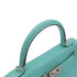 HERMES KELLY 28 VERSO RETOURNE BLUE ATOLL BLEU CANARD EVERCOLOR HAND SHOULDER BAG 2020 Y STAMP PALLADIUM HARDWARE 90351059