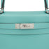 HERMES KELLY 28 VERSO RETOURNE BLUE ATOLL BLEU CANARD EVERCOLOR HAND SHOULDER BAG 2020 Y STAMP PALLADIUM HARDWARE 90351059