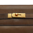HERMES KELLY 32 VERT OLIVE BARENIA HAND SHOULDER BAG 2001 SQUARE E GOLD HARDWARE 90340170