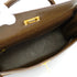 HERMES KELLY 32 VERT OLIVE BARENIA HAND SHOULDER BAG 2001 SQUARE E GOLD HARDWARE 90340170