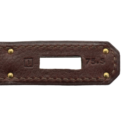 HERMES KELLY 32 HAVANE EVERGRAIN HAND SHOULDER BAG 2005 SQUARE I PALLADIUM HARDWARE 90340131