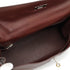HERMES KELLY 32 HAVANE EVERGRAIN HAND SHOULDER BAG 2005 SQUARE I PALLADIUM HARDWARE 90340131