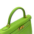 HERMES KELLY 32 RETORNE APPLE GREEN VEAU GULLIVER HAND SHOULDER BAG 2001 SQUARE E GOLD HARDWARE 90320996