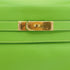 HERMES KELLY 32 RETOURNE APPLE GREEN VEAU GULLIVER HAND SHOULDER BAG 1998 SQUARE B GOLD HARDWARE 90347153