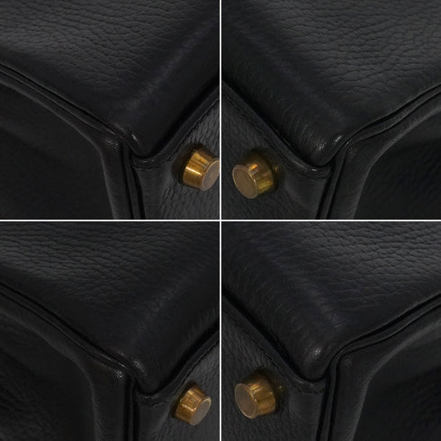 HERMES KELLY 32 RETOURNE BLACK ARDENNES HAND SHOULDER BAG 1991 CIRCLE U GOLD HARDWARE 90346647