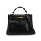 HERMES KELLY 32 RETOURNE BLACK BOXCALF HAND SHOULDER BAG 1993 CIRCLE W GOLD HARDWARE 90324820