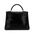 HERMES KELLY 32 RETOURNE BLACK BOXCALF HAND SHOULDER BAG 1994 CIRCLE X GOLD HARDWARE 90324739