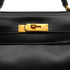 HERMES KELLY 32 RETOURNE BLACK BOX CALF HAND SHOULDER BAG 1966 V GOLD HARDWARE 90334275